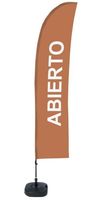 Syna Beach Flag Budget Wind Complete Set Open Brown Spaans - BFBL-WT21-17-I140