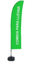 Syna Beach Flag Budget Wind Complete Set Take Away Groen Spaans ECO Printmateriaal - BFBL-WT21-17-I145ECO