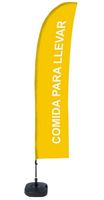 Syna Beach Flag Budget Wind Complete Set Take Away Geel Spaans ECO Printmateriaal - BFBL-WT21-17-I147ECO