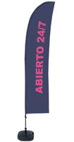 Syna Beach Flag Budget Wind Complete Set Open 24/7 Spaans - BFBL-WT21-17-I170