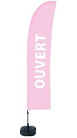 Syna Beach Flag Budget Wind Complete Set Geopend Roze Frans - BFBL-WT21-17-I489