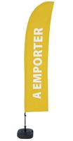 Syna Beach Flag Budget Wind Complete Set Take Away Geel Frans ECO Printmateriaal - BFBL-WT21-17-I495ECO