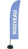 Syna Beach Flag Budget Wind Complete Set Nieuw Blauw Frans - BFBL-WT21-17-I498