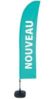 Syna Beach Flag Budget Wind Complete Set Nieuw Turqoise Frans - BFBL-WT21-17-I499