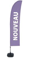 Syna Beach Flag Budget Wind Complete Set Nieuw Paars Frans ECO Printmateriaal - BFBL-WT21-17-I501ECO