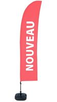 Syna Beach Flag Budget Wind Complete Set Nieuw Rood Frans - BFBL-WT21-17-I502