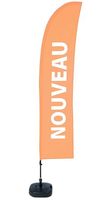 Syna Beach Flag Budget Wind Complete Set Nieuw Oranje Frans - BFBL-WT21-17-I503