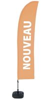 Syna Beach Flag Budget Wind Complete Set Nieuw Oranje Frans ECO Printmateriaal - BFBL-WT21-17-I503ECO