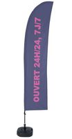 Syna Beach Flag Budget Wind Complete Set Open 24/7 Frans ECO Printmateriaal - BFBL-WT21-17-I513ECO