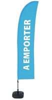 Syna Beach Flag Budget Wind Complete Set Take Away Blauw Frans ECO Printmateriaal - BFBL-WT21-17-I593ECO