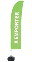 Syna Beach Flag Budget Wind Complete Set Take Away Groen Frans ECO Printmateriaal - BFBL-WT21-17-I594ECO
