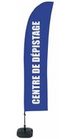 Syna Beach Flag Budget Wind Complete Set Test Lokatie Blauw Frans ECO Printmateriaal - BFBL-WT21-17-I637ECO