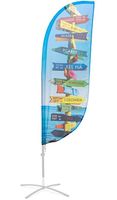 Syna Beach Flag Fiber Paddle Large Print - ECO - BFFP-LG-ECO