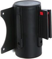 Syna Afzetpaal Flexi Wandmontage Zwart met 3 M Zwarte Trekband - BSBWBBLACK