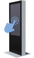 Syna Digitale Totem Dubbelzijdig met 65" Samsung Scherm en Touchfolie - DIDTOTEM65ESFT