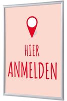 Syna Kliklijst A1 Complete Set hier Melden Rood Duits - KRA1G25LPPI458