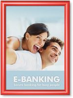 Syna 25 mm Kliklijst Rechte Hoeken A3 Rood - KRA3G25C3020