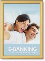 Syna 25 mm Kliklijst Rechte Hoeken A3 Goud - KRA3G25GOLD