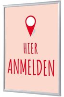 Syna Kliklijst A4 Complete Set hier Melden Rood Duits - KRA4G25LPPI458