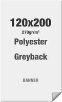 Syna Polyester Greyback 270 G/m2 120 X 200 cm PVC Vrij - LPG120X200M270