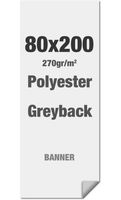 Syna Polyester Greyback 270 G/m2 80 X 200 cm - L-Banner - PVC Vrij - LPG80X200M270LB