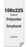 Syna Polyester Greyback 270 G/m2 100 X 225 cm - Alu Strip Incl. - PVC Vrij - LPGX100X225M270