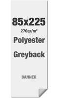 Syna Polyester Greyback 270 G/m2 85 X 225 cm - Alu Strip Incl. - PVC Vrij - LPGX85X225M270