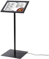 Syna Menustandaard Vergrendelbaar Zwart LED Verlichting 2x A4 - MBSCZN2XA4C9005LED