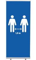 Syna Roll-Banner Budget 85 Complete Set 1,5 Meter Afstand Blauw - RBB085LSFI615