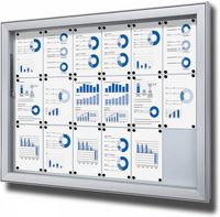 Syna Vergrendelbaar Notitiebord Outdoor Extra Deep 18x A4 - SCL18XA4PH