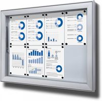 Syna Vergrendelbaar Notitiebord Outdoor Extra Deep 8x A4 - SCL8XA4PH