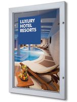 Syna Vergrendelbare Poster Case Gegalvaniseerde Achterwand A1 - SCPXA1