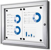 Syna Vergrendelbaar Notitiebord Indoor Zilver 2x A4 - SCS2XA4