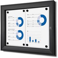 Syna Vergrendelbaar Notitiebord Indoor Zwart 2x A4 - SCS2XA4C9005