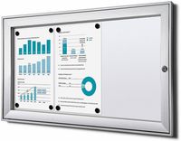 Syna Vergrendelbaar Notitiebord Indoor B1 Brandwerend Zilver 3x A4 - SCS3XA4B1