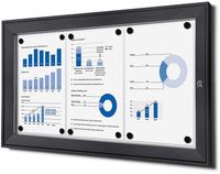 Syna Vergrendelbaar Notitiebord Indoor Zilver 3x A4 RAL7016 - SCS3XA4C7016JS