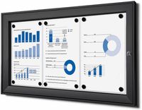 Syna Vergrendelbaar Notitiebord Indoor Zwart 3x A4 - SCS3XA4C9005