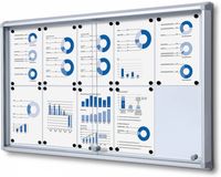 Syna Vergrendelbaar Notitiebord met Schuifdeuren 10x A4 - SCSL10XA4