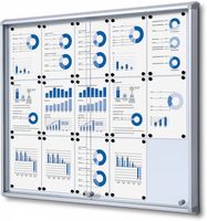 Syna Vergrendelbaar Notitiebord met Schuifdeuren 15x A4 - SCSL15XA4