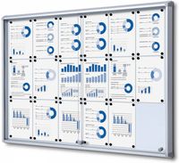 Syna Vergrendelbaar Notitiebord met Schuifdeuren 18x A4 - SCSL18XA4