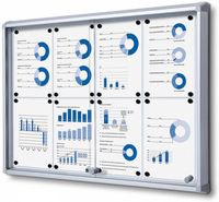 Syna Vergrendelbaar Notitiebord met Schuifdeuren 8x A4 - SCSL8XA4