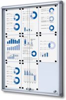 Syna Vergrendelbaar Notitiebord met Schuifdeuren 9x A4 - SCSL9XA4