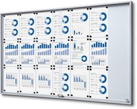 Syna Vergrendelbaar Notitiebord met Schuifdeuren Slim 21x A4 - SCSLG21XA4