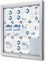 Syna Vergrendelbaar Notitiebord Outdoor met Gasveer 12x A4 - SCT12XA4PH