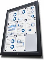 Syna Vergrendelbaar Notitiebord Outdoor met Gasveer 12x A4 RAL 9005 - SCT12XA4PHC9005