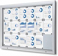 Syna Vergrendelbaar Notitiebord Outdoor met Gasveer 18x A4 - SCT18XA4PH