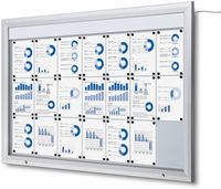 Syna Vergrendelbaar Notitiebord Outdoor Verlicht Logo met Gasveer 21x A4 - SCT21XA4PHLED