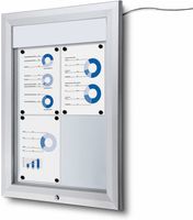 Syna Vergrendelbaar Notitiebord Outdoor Verlicht Logo 4x A4 - SCT4XA4PHLED