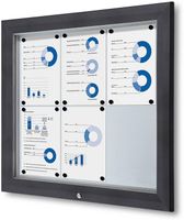 Syna Vergrendelbaar Notitiebord Outdoor 6x A4 RAL 7016 - SCT6XA4PHC7016JS
