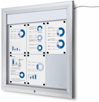 Syna Vergrendelbaar Notitiebord Outdoor Verlicht Logo 6x A4 - SCT6XA4PHLED